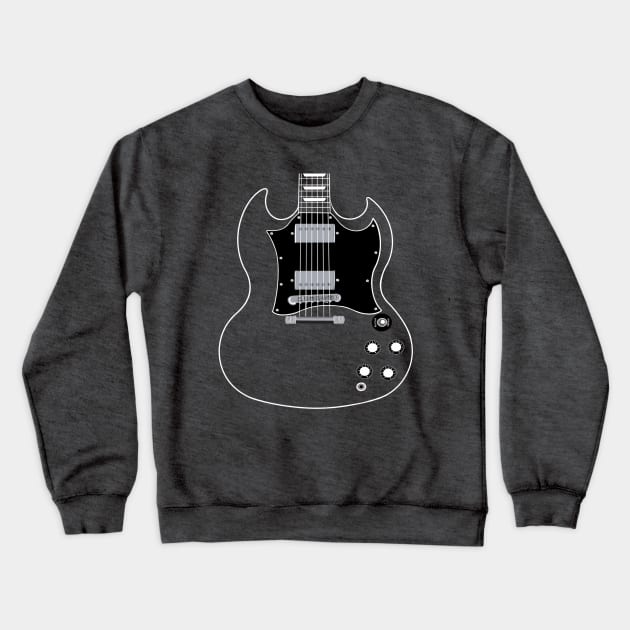 Air guitar vintage style rockstar School of Rock Gibson SG standard Angus Among Us Crewneck Sweatshirt by BrederWorks